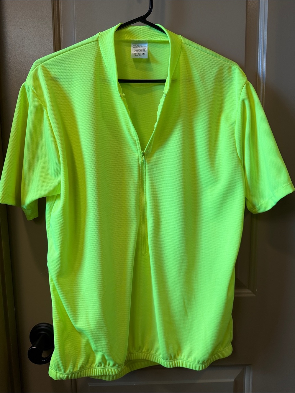 Men's High-Visibility Lime Green Cycling Shirt